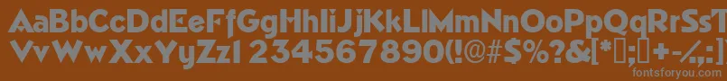 Tricornedisplayssk Font – Gray Fonts on Brown Background