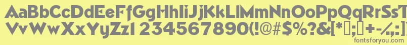Tricornedisplayssk Font – Gray Fonts on Yellow Background
