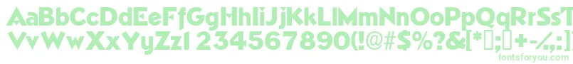 Tricornedisplayssk-Schriftart – Grüne Schriften