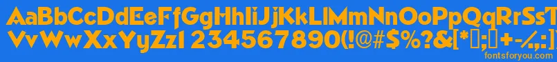 More about Tricornedisplayssk Font Tricornedisplayssk Font – Orange Fonts on Blue Background