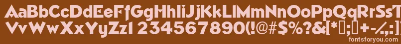 Tricornedisplayssk Font – Pink Fonts on Brown Background