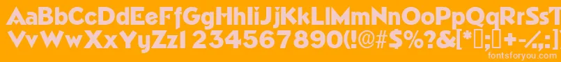 Tricornedisplayssk Font – Pink Fonts on Orange Background