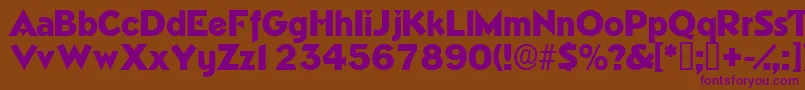 Tricornedisplayssk Font – Purple Fonts on Brown Background