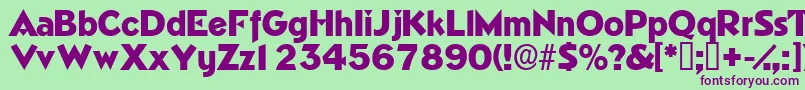 Tricornedisplayssk Font – Purple Fonts on Green Background