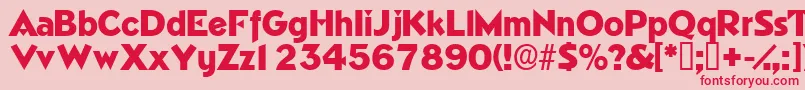 Tricornedisplayssk Font – Red Fonts on Pink Background