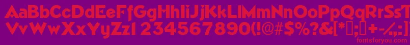 Tricornedisplayssk Font – Red Fonts on Purple Background