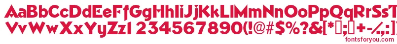 Tricornedisplayssk Font – Red Fonts on White Background