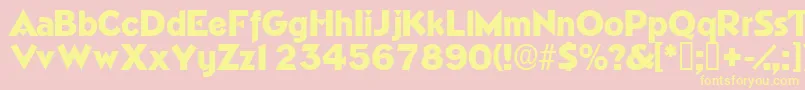 Tricornedisplayssk Font – Yellow Fonts on Pink Background
