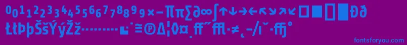 フォントShareBoldexp – 紫色の背景に青い文字