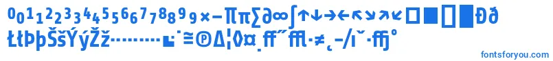 フォントShareBoldexp – 白い背景に青い文字