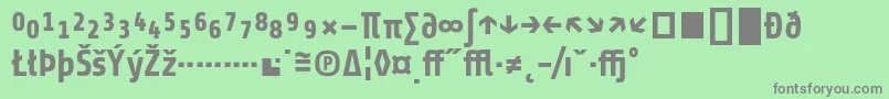 フォントShareBoldexp – 緑の背景に灰色の文字