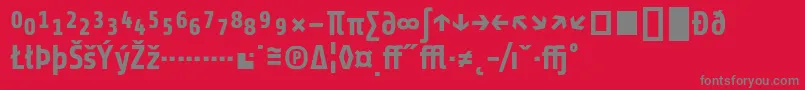 ShareBoldexp-Schriftart – Graue Schriften auf rotem Hintergrund