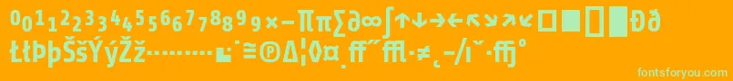 ShareBoldexp Font – Green Fonts on Orange Background