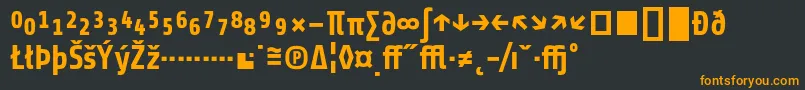 フォントShareBoldexp – 黒い背景にオレンジの文字