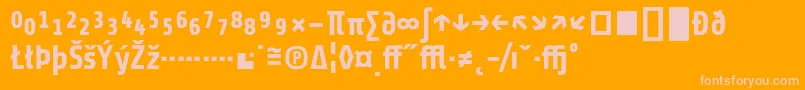 ShareBoldexp Font – Pink Fonts on Orange Background
