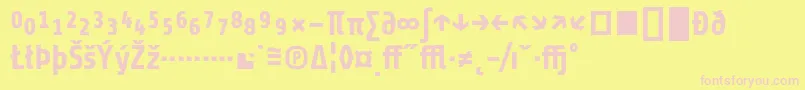 ShareBoldexp Font – Pink Fonts on Yellow Background