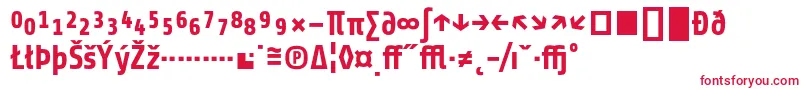 ShareBoldexp Font – Red Fonts on White Background