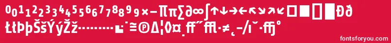 フォントShareBoldexp – 赤い背景に白い文字