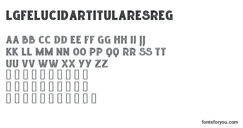 Schriftart Lgfelucidartitularesreg – Alphabet, Zahlen, spezielle Symbole