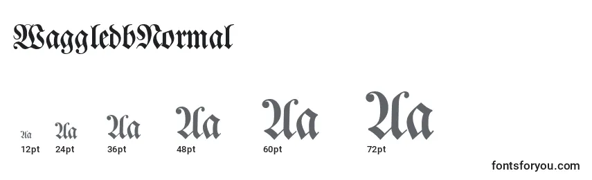 WaggledbNormal Font Sizes