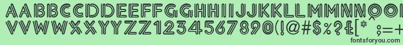 EklekticNormalLight Font – Black Fonts on Green Background