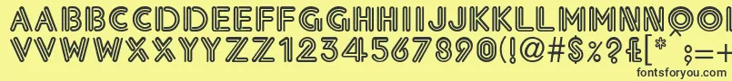 EklekticNormalLight Font – Black Fonts on Yellow Background