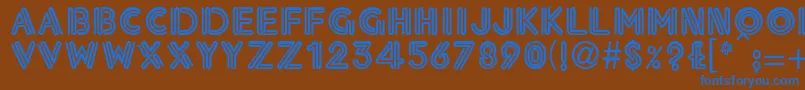 EklekticNormalLight Font – Blue Fonts on Brown Background