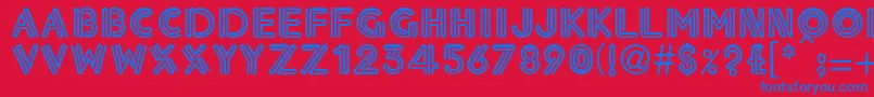 EklekticNormalLight Font – Blue Fonts on Red Background