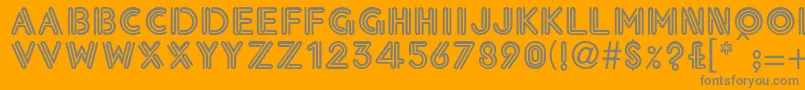 EklekticNormalLight Font – Gray Fonts on Orange Background