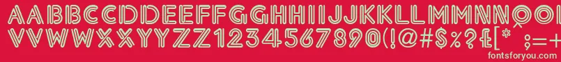 EklekticNormalLight Font – Green Fonts on Red Background
