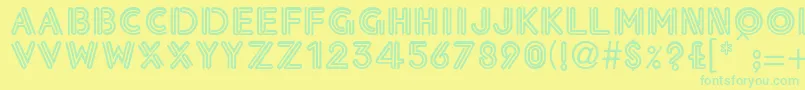 EklekticNormalLight Font – Green Fonts on Yellow Background