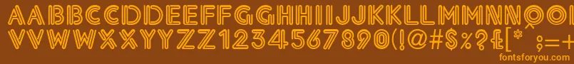 EklekticNormalLight Font – Orange Fonts on Brown Background