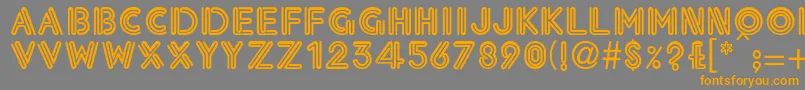 EklekticNormalLight Font – Orange Fonts on Gray Background