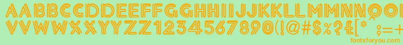 EklekticNormalLight Font – Orange Fonts on Green Background