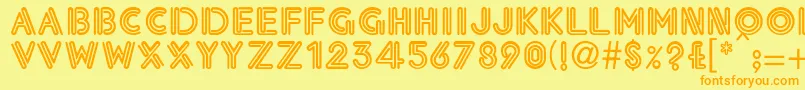EklekticNormalLight Font – Orange Fonts on Yellow Background