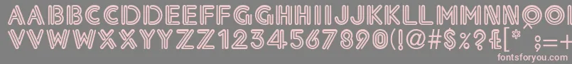 EklekticNormalLight Font – Pink Fonts on Gray Background