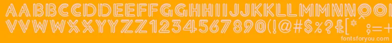 EklekticNormalLight Font – Pink Fonts on Orange Background