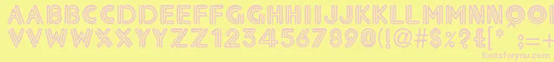 EklekticNormalLight Font – Pink Fonts on Yellow Background