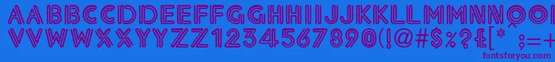 EklekticNormalLight Font – Purple Fonts on Blue Background