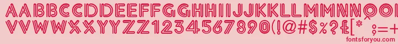 EklekticNormalLight Font – Red Fonts on Pink Background