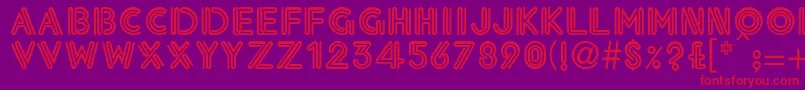 EklekticNormalLight Font – Red Fonts on Purple Background