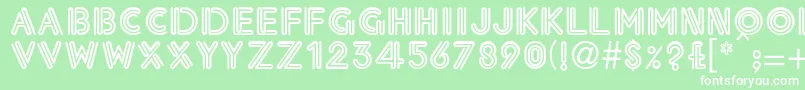 EklekticNormalLight Font – White Fonts on Green Background