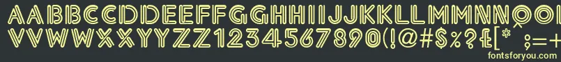 EklekticNormalLight Font – Yellow Fonts on Black Background