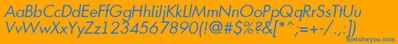 AFuturicabookItalic Font – Blue Fonts on Orange Background