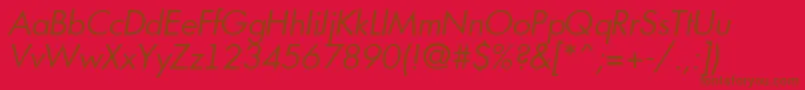 AFuturicabookItalic Font – Brown Fonts on Red Background