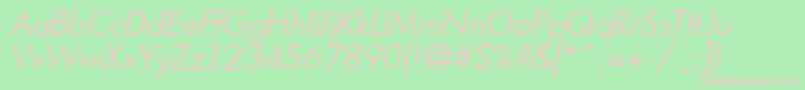 AFuturicabookItalic Font – Pink Fonts on Green Background