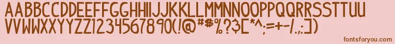 IndiepimptbsBold Font – Brown Fonts on Pink Background