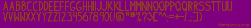 IndiepimptbsBold-Schriftart – Braune Schriften auf violettem Hintergrund