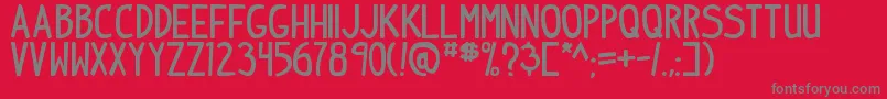 IndiepimptbsBold Font – Gray Fonts on Red Background