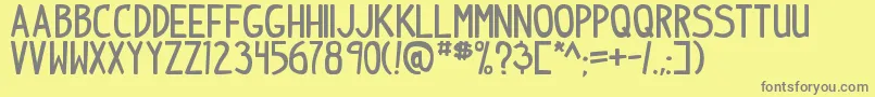IndiepimptbsBold Font – Gray Fonts on Yellow Background